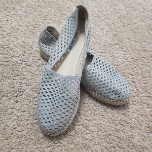 Steve Madden Slip on Perforated with Glitter Grey Shoes